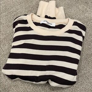 PerfectWhiteTee Striped Long Sleeve Top